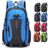 Manufacture custom green light travel genuine outdoor polyester camping hiking backpack 50 l unisex daily bag for men women