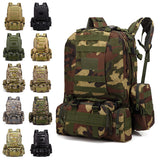 Waterproof Combination Qucksack Bag Sports Camping Expandable Tactical Backpack With 3 Pocket